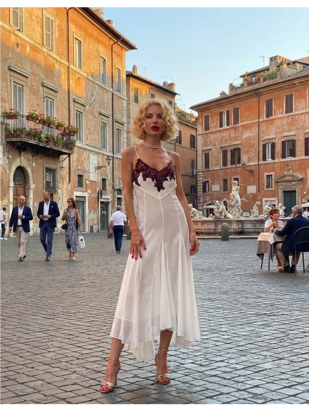 ZARA WHITE ASYMMETRIC STRAPPY LACE DRESS